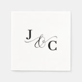 Ampersand Monogram Bruiloft Servet (Voorkant)