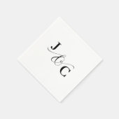 Ampersand Monogram Bruiloft Servet (Hoek)