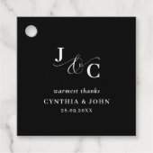 Ampersand Monogram Huwelijks Dankjewelkaart Bedankjes Labels (Voorkant)