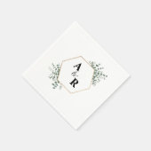 Ampersand Monogram Koppel Initialen Trouwen Servet (Hoek)