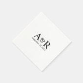 Ampersand Monogram Minimale en Chic Wedding Servet (Hoek)