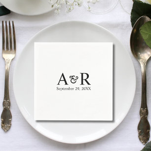 Ampersand Monogram Minimale en Chic Wedding Servet