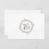 Ampersand Monogram Paar Bruiloft Wildflower Notitiekaartje (Voorkant / Achterkant)