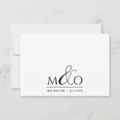 Ampersand Monogram Paar Note Kaart Notitiekaartje (Voorkant)