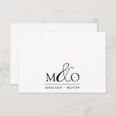 Ampersand Monogram Paar Note Kaart Notitiekaartje (Voorkant / Achterkant)