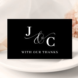 Ampersand Monogram Persoonlijk Huwelijk Bedankkaart