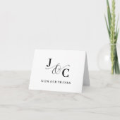 Ampersand Monogram Persoonlijk Huwelijk Bedankkaart (Voorkant)