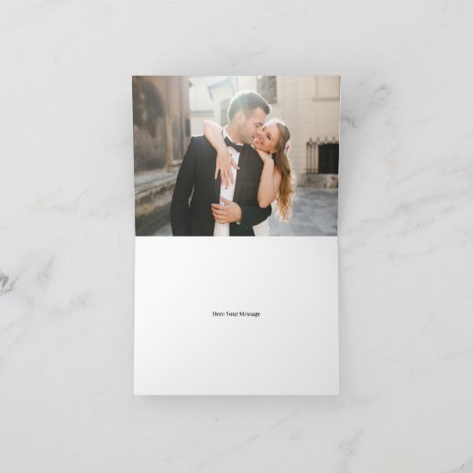 Ampersand Monogram Persoonlijke bruiloft Bedankkaart (Binnen)