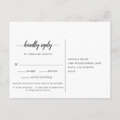 Ampersand Monogram RSVP Briefkaart met keuze uit m (Achterkant)