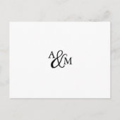 Ampersand Monogram RSVP Briefkaart met keuze uit m (Voorkant)