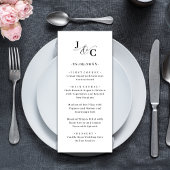 Ampersand Monogram Trouwmenu Menu
