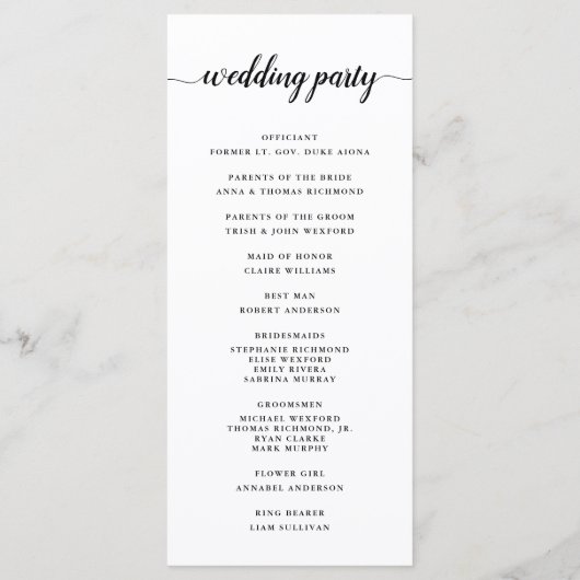 Ampersand Monogram Weddenschappen Programma Programmakaart (Achterkant)