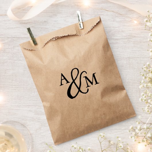 Ampersand Monogram Wedding Favor Bedankzakje (Geknipt)