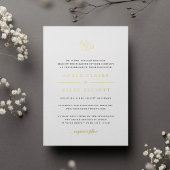 Ampersand Monogram Wedding Folie Uitnodiging