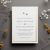 Ampersand Monogram Wedding Folie Uitnodiging