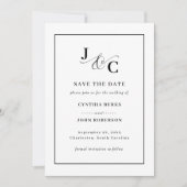 Ampersand Monogram Wedding Save the Date Kaart (Voorkant)