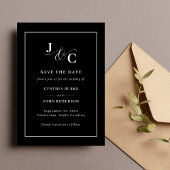 Ampersand Monogram Wedding Save the Date Kaart