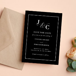 Ampersand Monogram Wedding Save the Date Kaart