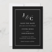Ampersand Monogram Wedding Save the Date Kaart (Voorkant)