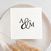 Ampersand Monogram Wedding Servet