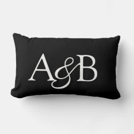 Ampersand Monogram Zwart en Wit Koppel Kussen