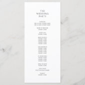 Ampersand Monogram Zwart-wit bruiloft Programmakaart (Achterkant)