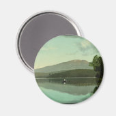 Ampersand Mountain aan het Round Lake (Midden-Sara Magneet (Voorkant / Achterkant)
