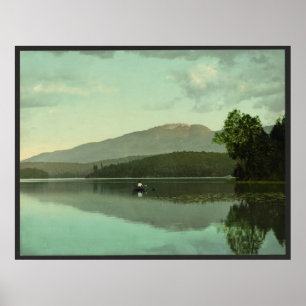 Ampersand Mountain aan het Round Lake (Midden-Sara Poster