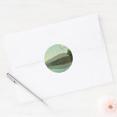 Ampersand Mountain aan het Round Lake (Midden-Sara Ronde Sticker (Envelop)