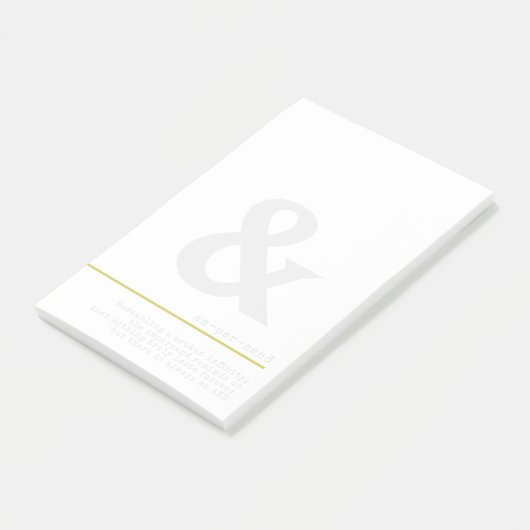 Ampersand Musings Minimale Typografie Post-it® Notes (Schuin)