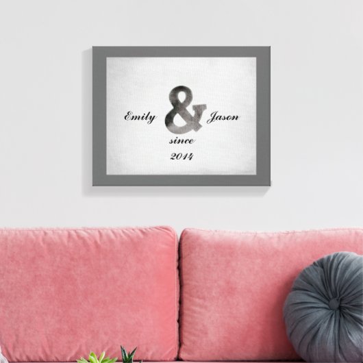 ampersand op gepersonaliseerd doek canvas afdruk (Insitu (Woonkamer))