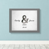 ampersand op gepersonaliseerd doek canvas afdruk (Insitu (Houten vloer))