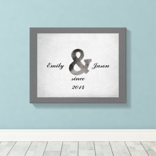 ampersand op gepersonaliseerd doek canvas afdruk (Insitu (Houten vloer))