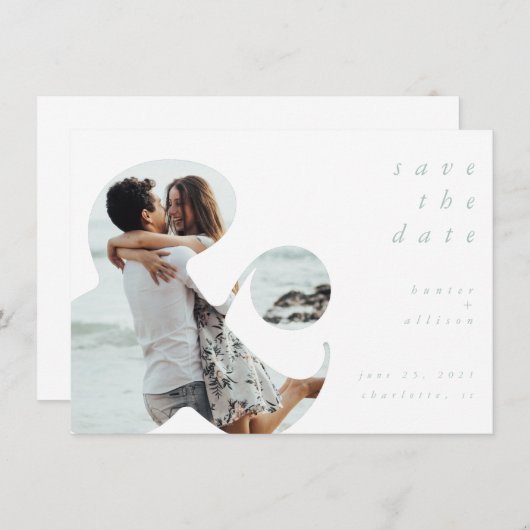 Ampersand | Opslaan van de uitnodiging op datum (Voorkant / Achterkant)