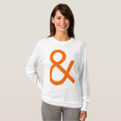 Ampersand - Oranje op licht T-shirt (Voorkant volledig)