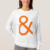 Ampersand - Oranje op licht T-shirt (Voorkant)
