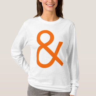 Ampersand - Oranje op licht T-shirt