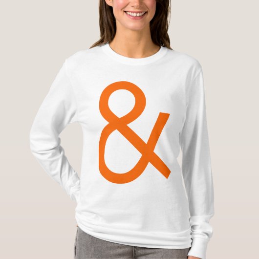 Ampersand - Oranje op licht T-shirt (Voorkant)
