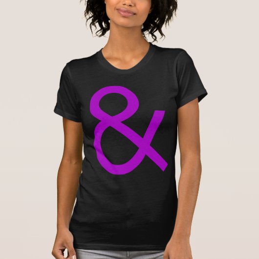 Ampersand - Paars op donker T-shirt (Voorkant)