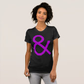 Ampersand - Paars op donker T-shirt (Voorkant volledig)