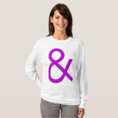 Ampersand - Paars op licht T-shirt (Voorkant volledig)