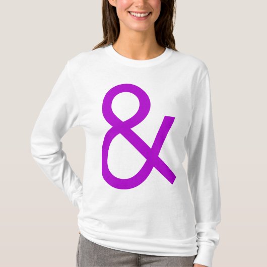 Ampersand - Paars op licht T-shirt (Voorkant)