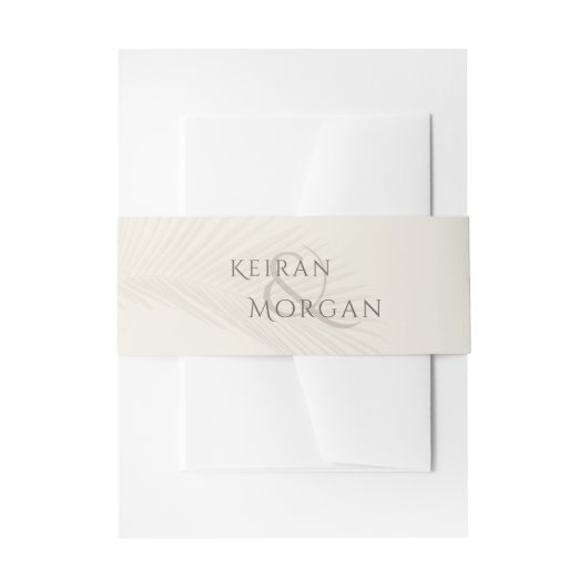 Ampersand Palm Leaf Beach Tropical Branch Uitnodigingen Wikkel (Voorkant Voorbeeld)