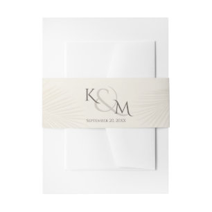 Ampersand Palm Leaf Beach Tropical Branch Uitnodigingen Wikkel