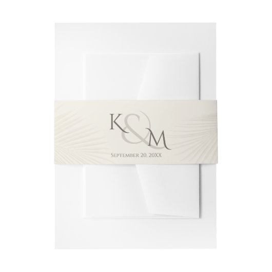 Ampersand Palm Leaf Beach Tropische Tak Uitnodigingen Wikkel (Voorkant Voorbeeld)