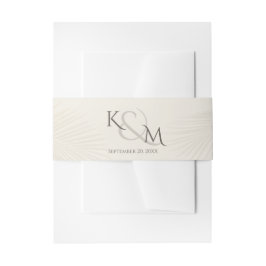 Ampersand Palmblad Strand Tropische Tak Uitnodigingen Wikkel