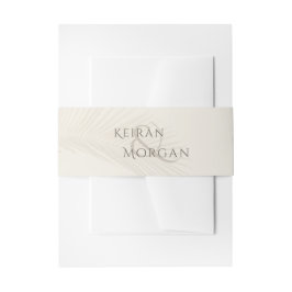 Ampersand Palmenblad Strand Tropische Tak Uitnodigingen Wikkel