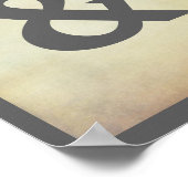 ampersand poster op stijlachtergrond (Hoek)