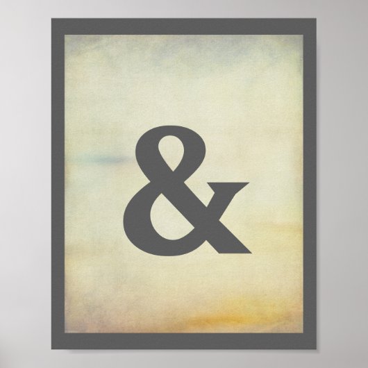 ampersand poster op stijlachtergrond (Voorkant)