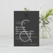 AMPERSAND Rehearsal Dinner FOTO Huwelijksuitnodigi Kaart (Staand voorkant)